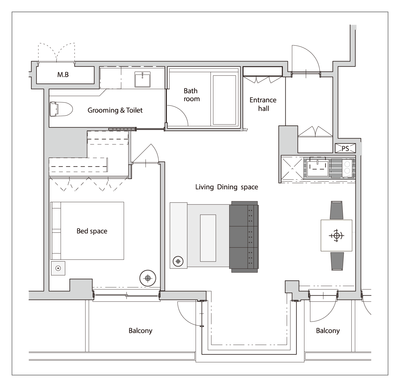 Studio Type Rent Apartment Osaka Serviced Apartments Divio Osaka